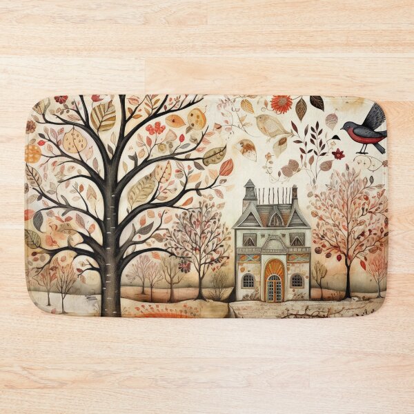 Item preview, Autumn Village Folk Art designed and sold by tomorrowsart.