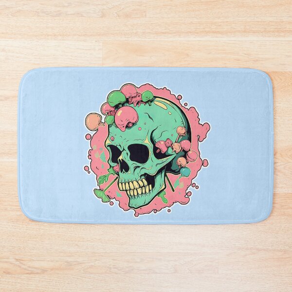 Item preview, Colorful Bubblegum Skull Lollipop Pink and Blue Sweets Juicy Spooky Halloween designed and sold by BubbleBone.