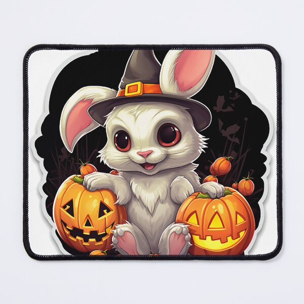 Item preview, Charming Vampire Bunny & Candy Corn: Cute Halloween Digital Sticker designed and sold by PaintbrushPlace.