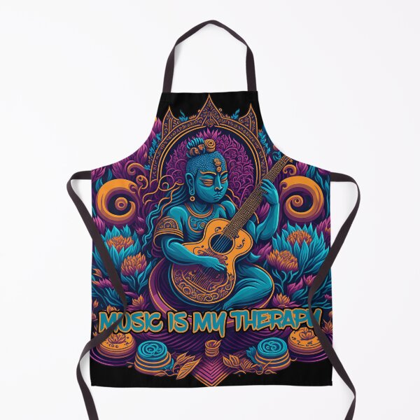 Item preview, Music is my therapy Buddha designed and sold by ZenStickConcept.