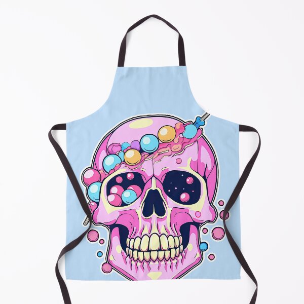 Item preview, Colorful Bubblegum Skull Lollipop Pink and Blue Sweets Juicy Spooky Halloween designed and sold by BubbleBone.