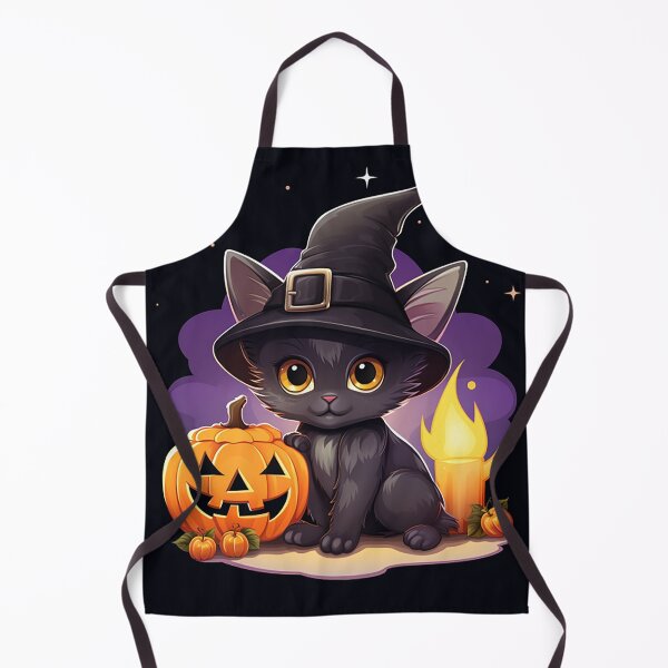 Item preview, Whimsical Witch Kitten & Pumpkins: Charming Halloween Digital Sticker designed and sold by PaintbrushPlace.