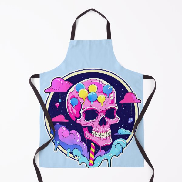 Item preview, Colorful Bubblegum Skull Lollipop Pink and Blue Sweets Juicy Spooky Halloween designed and sold by BubbleBone.