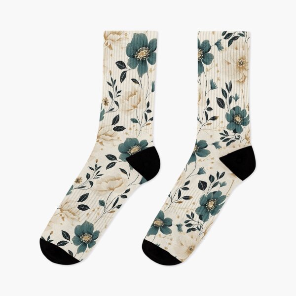 Item preview, Beige and Blue Flowers designed and sold by GoDesign1.