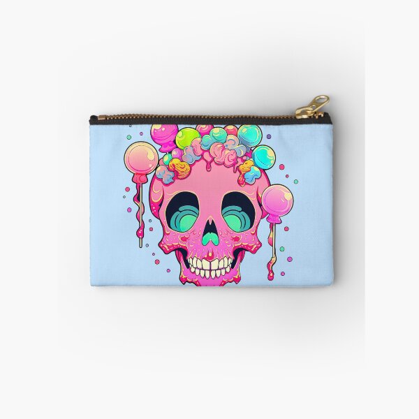 Item preview, Colorful Bubblegum Skull Lollipop Pink and Blue Sweets Juicy Spooky Halloween designed and sold by BubbleBone.