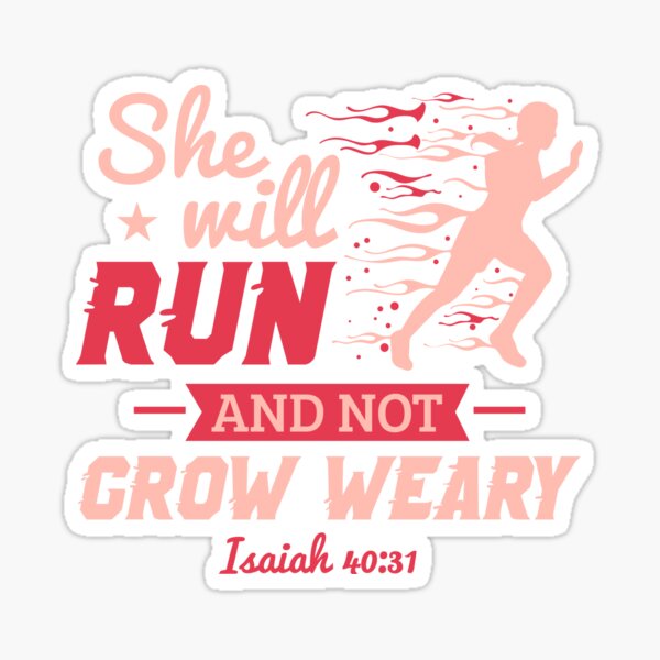 Item preview, She Will Run and not Grow Weary | cross country shirt | cross country gift | marathon gift | track and field gifts | running shirt | cross country coach | gift for runner designed and sold by Kreature Look.