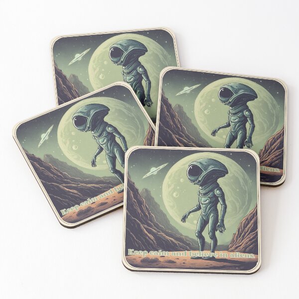 Item preview, Keep Calm And Believe In Aliens designed and sold by letsgetinspired.