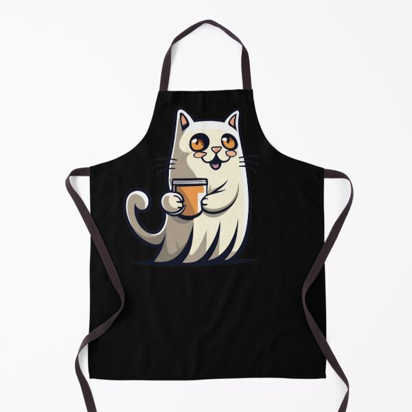 Item preview, ghost cat with coffee designed and sold by jkrphoto.