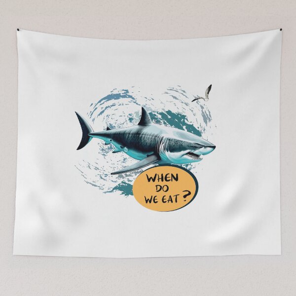 Item preview, Angry shark. Blue shark. designed and sold by Anastasiia Yurevych.