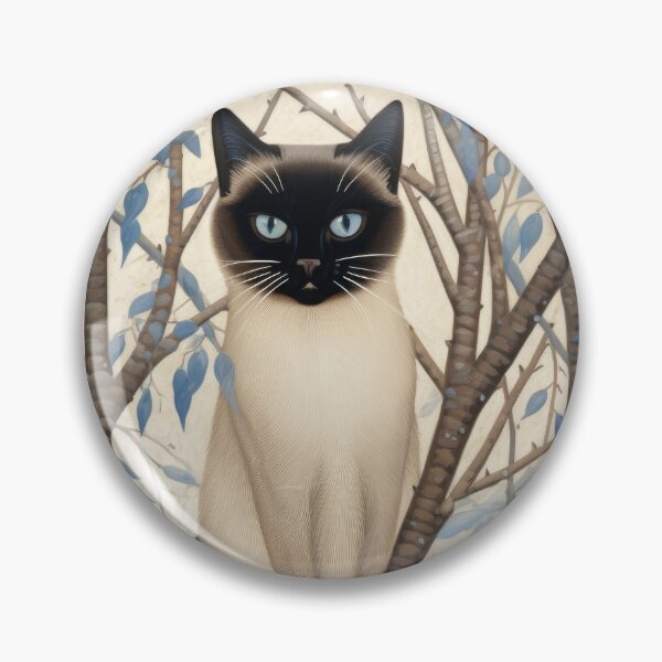 Item preview, Siamese Cat Amidst Blue Foliage designed and sold by VisionDuke.