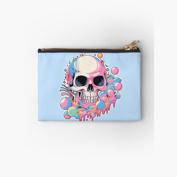 Item preview, Colorful Bubblegum Skull Lollipop Pink and Blue Sweets Juicy Spooky Halloween designed and sold by BubbleBone.