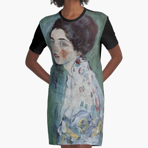 Stolen Art - Portrait of a Lady by Gustav Klimt Graphic T-Shirt Dress