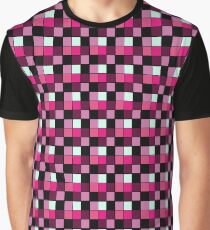Checker Block Pattern Graphic T-Shirt