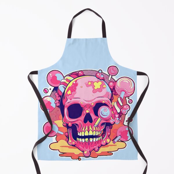 Item preview, Colorful Bubblegum Skull Lollipop Pink and Blue Sweets Juicy Spooky Halloween designed and sold by BubbleBone.