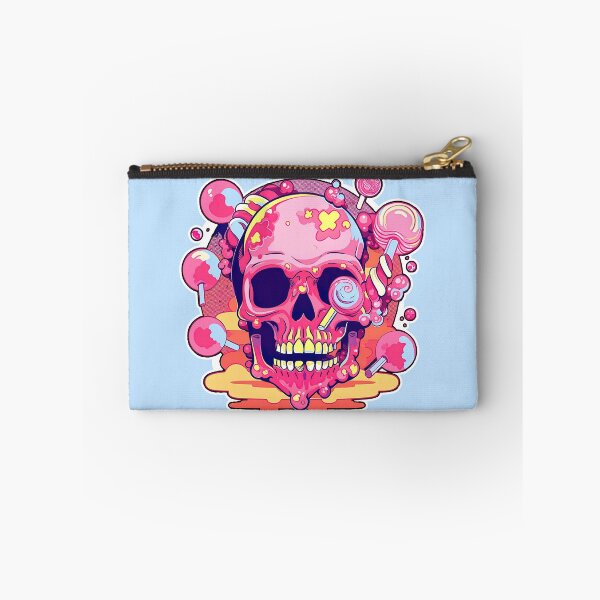 Item preview, Colorful Bubblegum Skull Lollipop Pink and Blue Sweets Juicy Spooky Halloween designed and sold by BubbleBone.