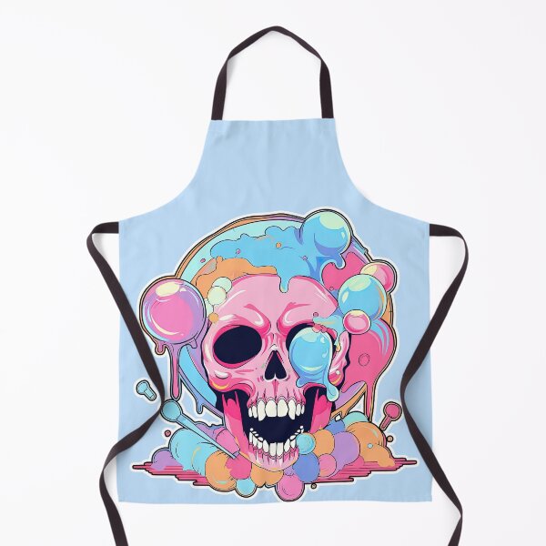 Item preview, Colorful Bubblegum Skull Lollipop Pink and Blue Sweets Juicy Spooky Halloween designed and sold by BubbleBone.