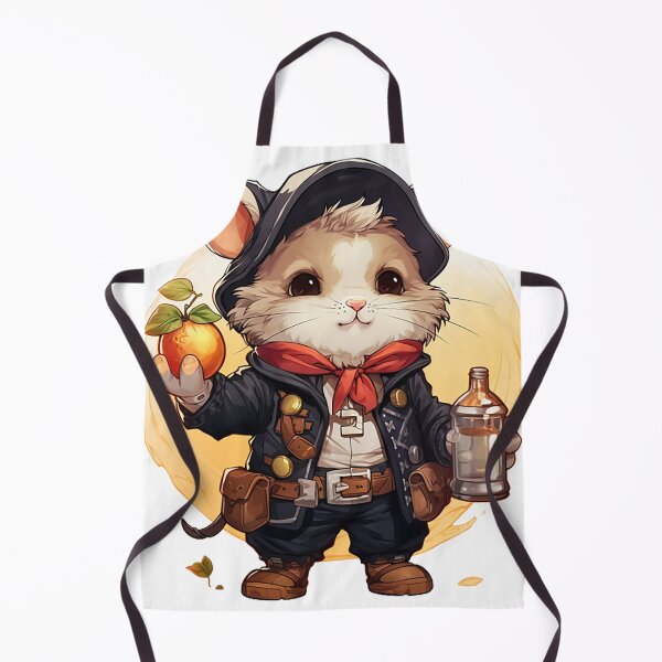 Item preview, Chibi Pirate Hamster: Spirited Nautical Adventure in Cider Sea Sticker designed and sold by PaintbrushPlace.