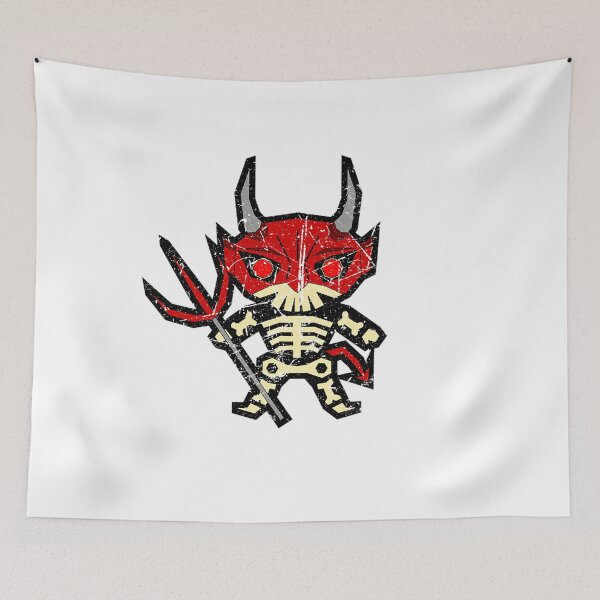 Item preview, VINTAGE SKULL DISGUISED AS A DEVIL designed and sold by the Zarock Shop.