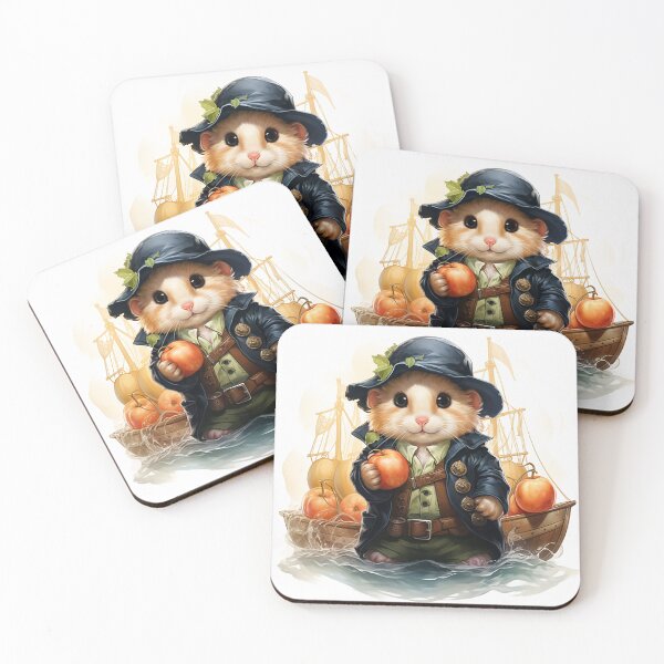 Item preview, Adorable Chibi Hamster Pirate: Navigating Cider Seas Sticker designed and sold by PaintbrushPlace.