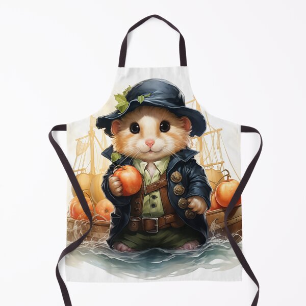 Item preview, Adorable Chibi Hamster Pirate: Navigating Cider Seas Sticker designed and sold by PaintbrushPlace.