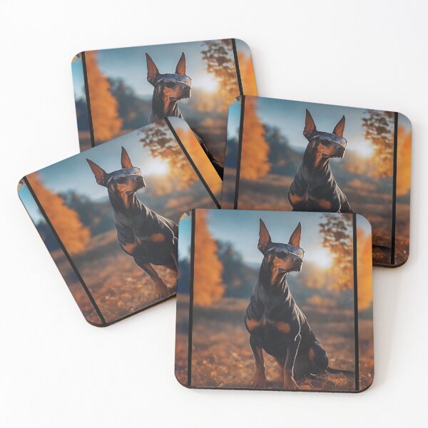Item preview, Cool Natural Ear Doberman Dog With Autumn designed and sold by yourwelcomee.