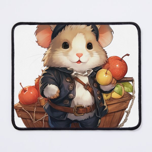 Item preview, Cute Pirate Hamster: Sailing Cider Ocean Adventure Sticker designed and sold by PaintbrushPlace.