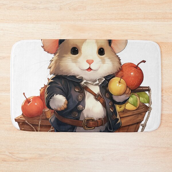 Item preview, Cute Pirate Hamster: Sailing Cider Ocean Adventure Sticker designed and sold by PaintbrushPlace.