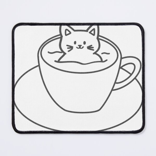 Item preview, Cat Coffee Lineart 2 designed and sold by Dambee.