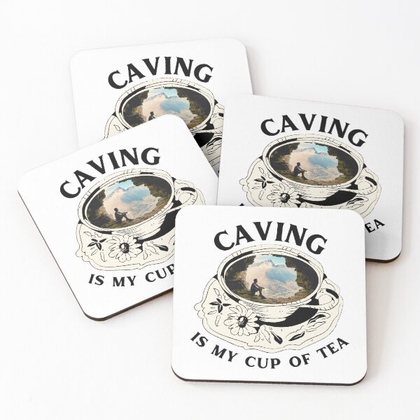 Item preview, caving is my cup of tea designed and sold by harshini2art.