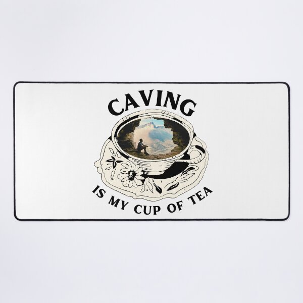 Item preview, caving is my cup of tea designed and sold by harshini2art.