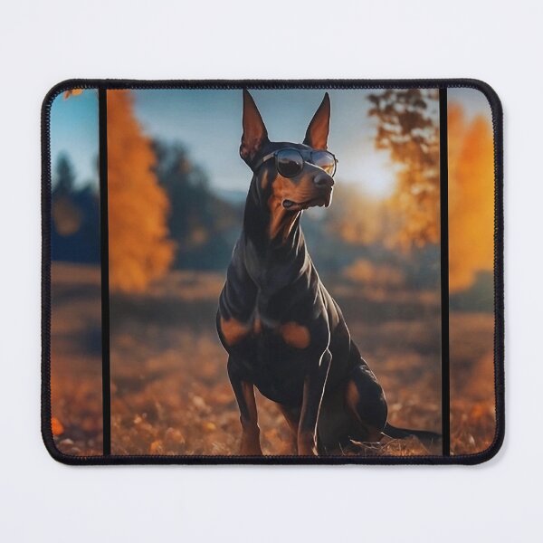 Item preview, Cool Natural Ear Doberman Dog With Autumn designed and sold by yourwelcomee.