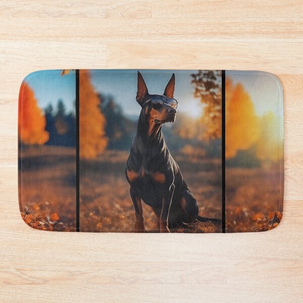 Item preview, Cool Natural Ear Doberman Dog With Autumn designed and sold by yourwelcomee.