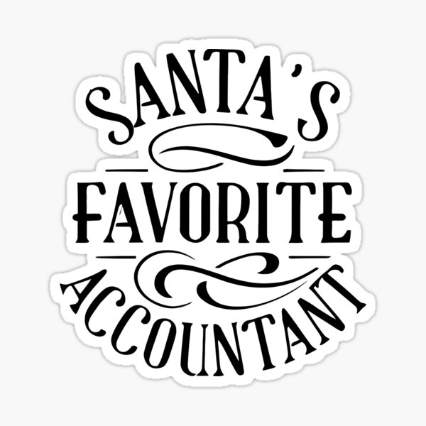 Vista previa del artículo con la obra «El contable favorito de Papá Noel: divertido regalo de Navidad», diseñado y vendido por randomorder.