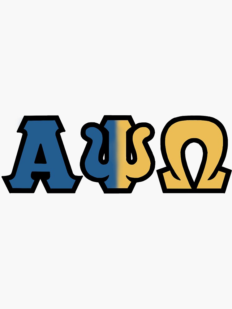 Alpha Psi Omega Letters Sticker