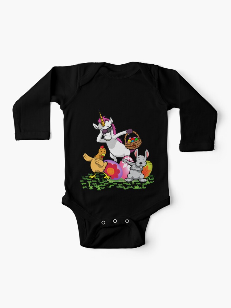 Dabbing Unicorn Toddler Cotton,Long Sleeve Baby Romper