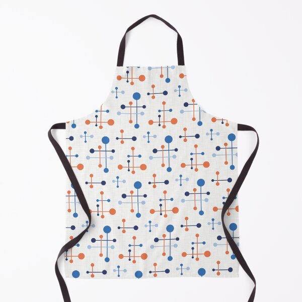Item preview, Mid Century Atomic Age Pattern 36 Apricot, Blue designed and sold by trdstudio.