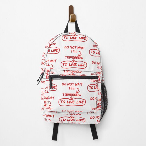 Item preview, Do not wait till tomorrow to live Life. Red text. White background. designed and sold by abinashm12.