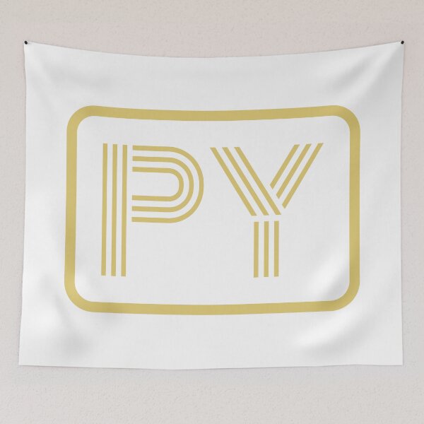 Item preview, PY Initials Gold Geometric Letters designed and sold by Jeallan Designs.