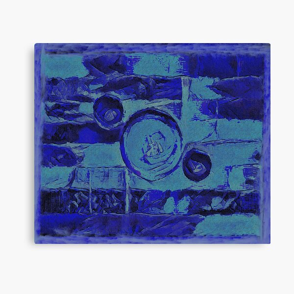 Item preview, Blue Wall- Abstract wall in blue designed and sold by Wupperart.