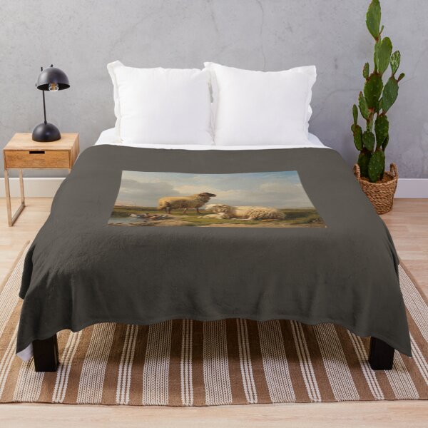 Item preview, Sheep Lamb and Ducks by a Pond by Eugène Joseph Verboeckhoven designed and sold by Amanda1775.