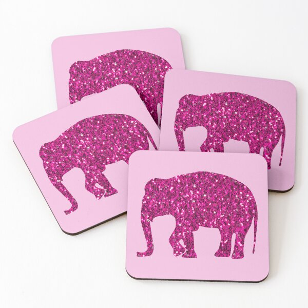 Item preview, Sparkly hot pink Elephant faux sparkle glitter bling (Photo of Glitter - Not Reflective)  designed and sold by PLdesign.