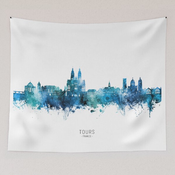 Item preview, Tours Francia Skyline designed and sold by ArtPrints.