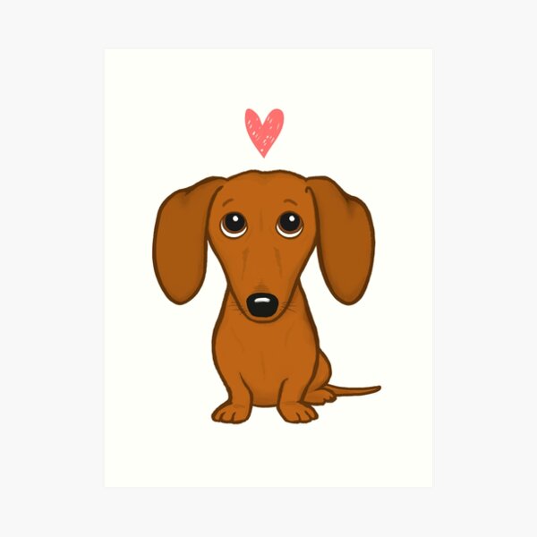 Cute Dachshund | Cartoon Wiener Dog
