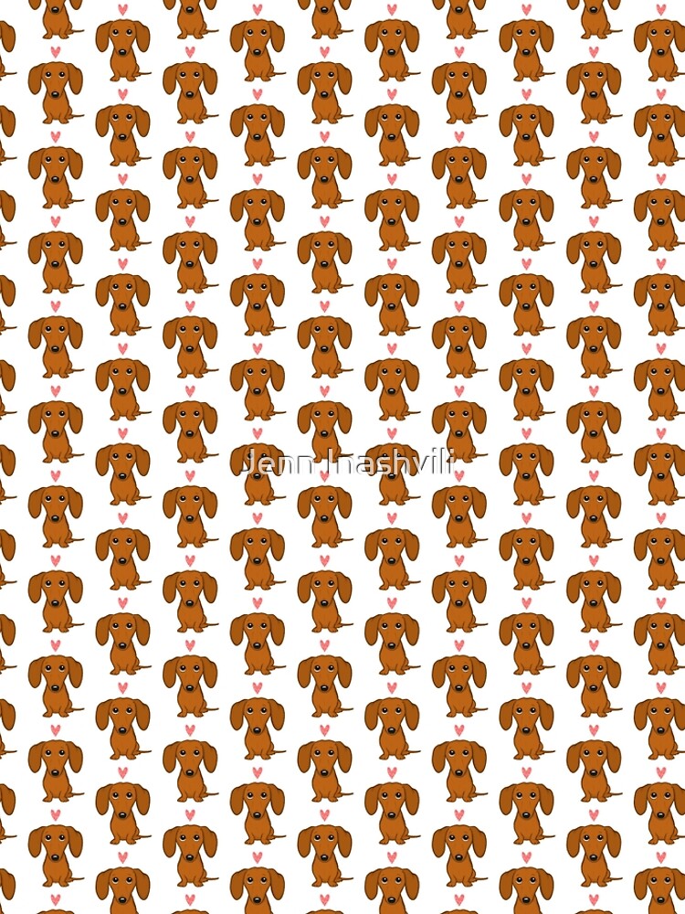 Cute Cartoon Dachshund with Heart by ShortCoffee