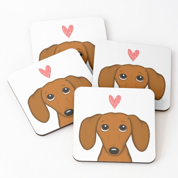 Item preview, Cute Cartoon Dachshund with Heart designed and sold by Jenn Inashvili.