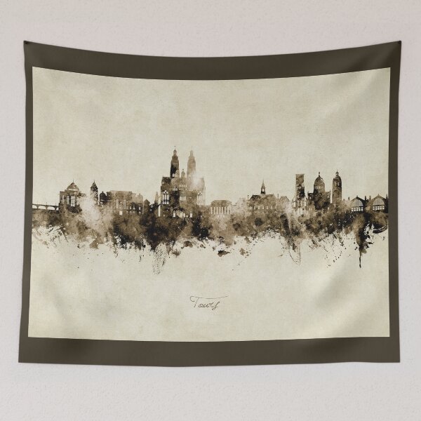 Item preview, Tours Francia Skyline designed and sold by ArtPrints.