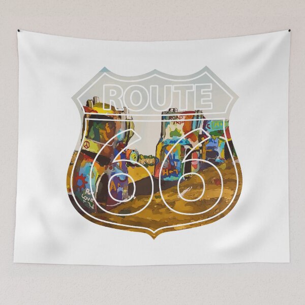 Item preview, Old cars buried in the dirt at Cadillac Ranch along old U.S. Route 66 - WelshDesigns designed and sold by welshdesigns.