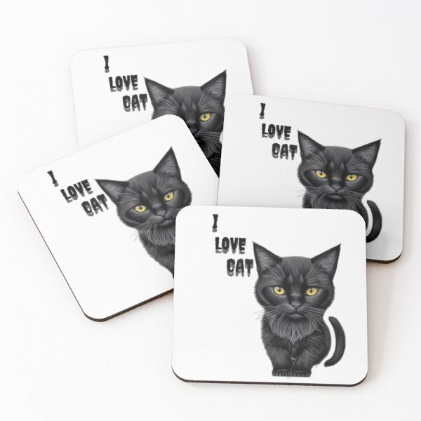 Item preview, Black cat with i love cat Essential T-Shirt   designed and sold by ancient art ⭐⭐⭐⭐⭐.