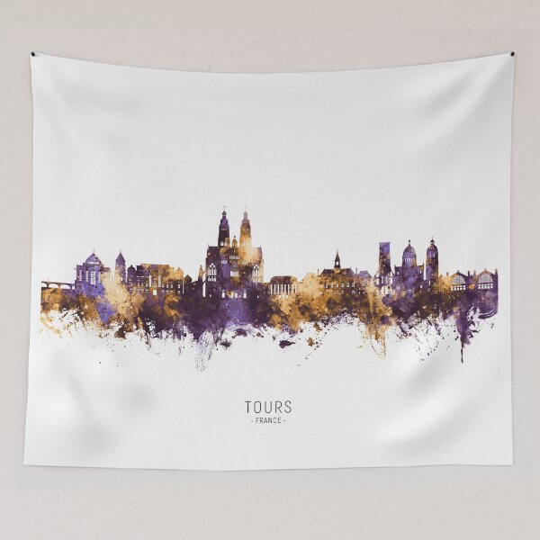 Item preview, Tours Francia Skyline designed and sold by ArtPrints.