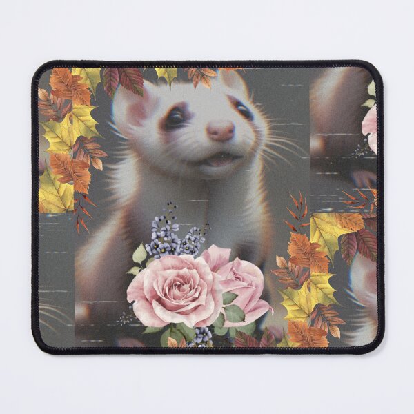 Item preview, Ferret and roses designed and sold by DooksofEarl.